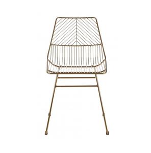 เก้าอี้เหล็กแบบเรียบง่ายเก้าอี้ลวดโลหะสีทองเก้าอี้แต่งงานดีไซน์ทันสมัยแบบ2025 - Product Image 4