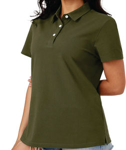 Polo à manches courtes en coton mélangé classique pour femmes hommes pour polo en tricot de coton imprimé col décontracté à pointe grand S - Product Image 3