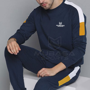 ชุดกันเหงื่อสำหรับผู้ชายชุดกันเหงื่อผ้าคอตตอนกันลมออกแบบโลโก้ได้ตามต้องการขนาดใหญ่พิเศษ - Product Image 4