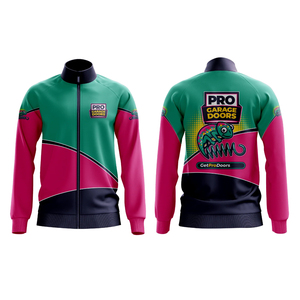 Veste coupe-vent en toile officielle de l'équipe de Columbus avec logo personnalisé sur le devant, fermeture éclair mi-longue, style décontracté pour la saison hivernale - Product Image 1