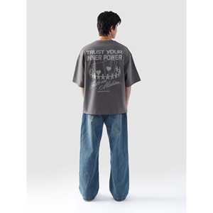 T-shirt de fitness en jersey Fate in Motion 300 grammes, motif imprimé de designer, caractéristique compressée - Product Image 1