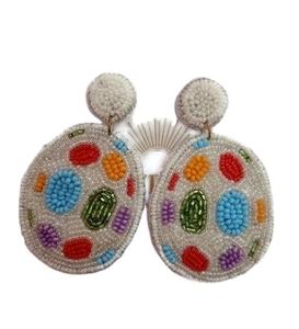 ต่างหูดีไซเนอร์สุดพิเศษต่างหูลูกปัดแฟชั่นสำหรับงานแต่งงานและงานปาร์ตี้เครื่องประดับแฮนด์เมดสำหรับวันอีสเตอร์มีความสุข - Product Image 2