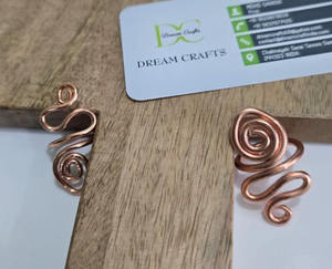 แหวนผ้าเช็ดปากทองแดงแท้ ทนทาน ดีไซน์คลาสสิก กว้าง 2.5 ซม. ทำมือ บำบัดรักษา ใช้ได้ทั้งชายและหญิง ลดราคา - Product Image 1