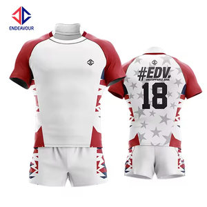 Maillot et short de rugby réversible personnalisé imprimé respirant grande taille vente directe d'usine - Product Image 2