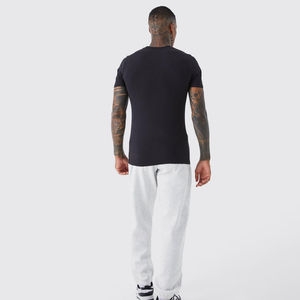 Pantalones de chándal para correr de algodón 100% de alta calidad para hombre, pantalones de pierna recta de estilo deportivo informal con logotipo personalizado, servicio Oem de cintura media - Product Image 3