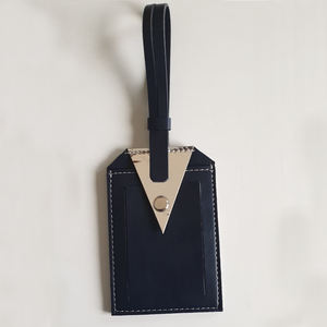 Special Bag Parts & Accessories Leather Luggage Tags with Flap & Strap Personalized Name ID Card for <b>Suitcase</b> & Luggage - Product Image 2