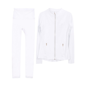 Veste de course ultra-douce effet seconde peau, coupe ajustée, entièrement zippée, à manches longues, avec passe-pouces, haut de <span class=keywords><strong>yoga</strong></span>, vêtements de sport athlétiques pour femme - Product Image 5