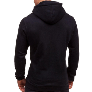 Dernier sweat à capuche à cordon de couleur unie à bas prix coupe régulière sweat à capuche en polaire uni pour hommes - Product Image 6