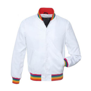 Chaqueta de béisbol de Satén/Chaqueta universitaria de hombre con bordado de logotipo personalizado con estilo de moda al por mayor - Product Image 6