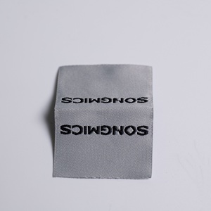 Etiquetas tejidas de algodón personalizadas para etiquetas tejidas de marca de ropa con diseño doblado para etiquetas de ropa - Product Image 5