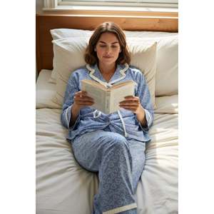 Pure Soft Cotton Hand Block Print Pajama <b>Set</b> Classic Indian Artisanal Heart Print Sustainable Two-Piece Sleepwear <b>Valentine</b> <b>Gift</b> - Product Image 5