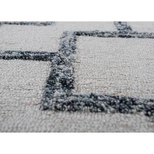 TNQ-239 Tapis en laine et viscose à motifs géométriques gris et noir, tissé à la main, pour usage domestique - Product Image 3