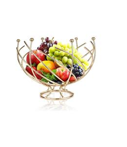 Corbeille à fruits en métal, centre de table décoratif pour table à manger, avec un cadre en métal robuste et une base stable - Product Image 6