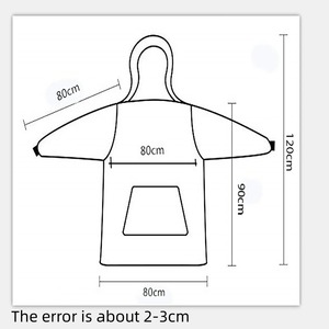 Sudadera con capucha Nombre personalizado Logo Usable Con capucha Invierno Franela de gran tamaño Sudadera con capucha Mantas Manta usable - Product Image 6