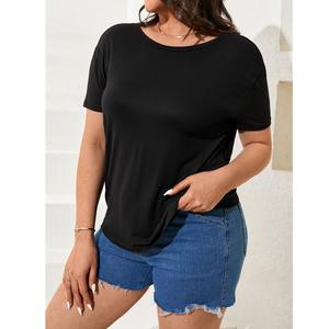 2025 vente chaude femmes décontracté été imprimé T-Shirt grande taille à manches courtes vêtements tricotés prix de gros du fournisseur BD - Product Image 5