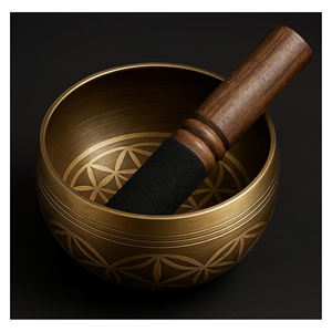 Bols chantants bouddhistes en acier inoxydable poli, fabrication tibétaine, pour la méditation, le yoga, la guérison sonore et la pratique de la puissance intérieure - Product Image 6