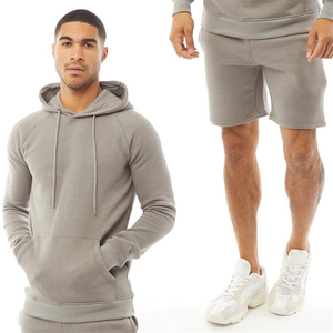 Conjunto de ropa deportiva con capucha y pantalones cortos de lana de alta calidad a la venta Proveedores de chándal informal para exteriores para hombres - Product Image 1