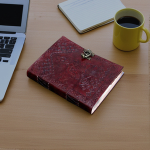 100% alfabeto de cuero hecho a mano arte popular diario Sketchbook diario artístico escritura y dibujo cuaderno de manualidades recargable 2025 - Product Image 4