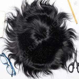 Golden Hair International's Premium Men's Toupee Miraz Border avec Front Lace Technique Indian Remy Hair PU Technique - Product Image 3