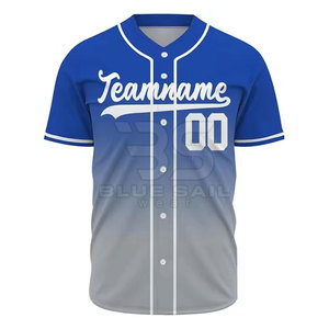 Camiseta de Béisbol con Botones, Camiseta de Béisbol de Color Sólido, Venta Directa de Fábrica, Camiseta de Béisbol de Manga Corta - Product Image 1