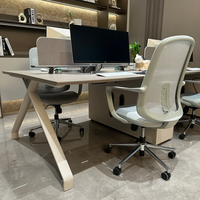 Poste de travail de bureau moderne avec cloison, table modulaire pour 4 personnes, mobilier de bureau commercial