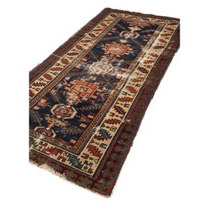 Tapis en laine tissée plate bleue Nayaab, doux et épais, pour la décoration de la maison, salon, salle à manger, chambre et cuisine - Paem-1376 - Product Image 2