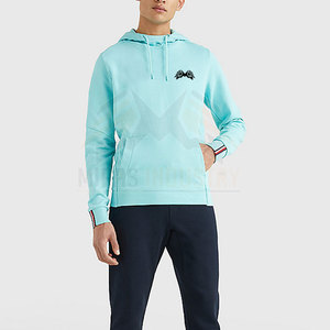 เสื้อฮู้ดสวมหัวพิมพ์ลายสีพื้นลำลองของผู้ชายเสื้อกันหนาวผ้าฝ้ายโพลีเอสเตอร์ระบายอากาศได้ดีน้ำหนักเบา - Product Image 2