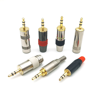 3.5mm Jack 1/8 "2 pôles Mono stéréo TRS prise métal plaqué or casque connecteur Audio pour le bricolage à souder