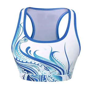 Wholesale Superb Quality <b>Women's</b> Plus Size Tank <b>Tops</b> Custom Logo Full Sublimated Sports Bra with Solid Pattern Knitted Design - Product Image 1
