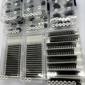 Extensions de cils à pointes spectaculaires, effet cils à pointes, look mouillé, pointes de cils coréennes en PBT, éventails de cils à pointes en vrac, cils à pointes 12 lignes 16 lignes - Product Image 1