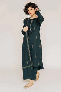 Costumes Shalwar Kameez en 3 pièces cousus pour l'hiver, tissu en lin de qualité supérieure, vente en gros de robes indiennes et pakistanaises pour femmes, fête - Product Image 4