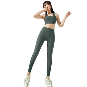 Ensemble haut côtelé sans couture et legging court, Logo personnalisé, couleur unie, soutien-gorge de Yoga et Leggings, entièrement Sublimation - Product Image 6