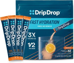DripDrop Hydration Packets - Orange - Single Serve <b>Electrolytes</b> <b>Powder</b> Drink Mix - 32 Sticks - Product Image 6