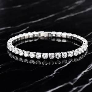 3mm Iced Out 925 Sterling Silver Moissanite Diamond <b>Tennis</b> <b>Bracelet</b> 18k White\silver Plated <b>Fashion</b> Luxury for Women - Product Image 5