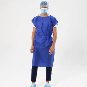 เสื้อสครับสำหรับผู้ป่วยผ้านอนวูฟเวนเสื้อทางการแพทย์แบบใช้แล้วทิ้งสำหรับแพทย์พยาบาลในโรงพยาบาล - Product Image 1