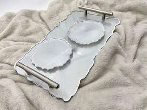 Timeless Craft Large Irregular <b>Fruit</b> Plate Serving Board Platter <b>Rolling</b> Tray Coaster Epoxy Resin Silicone Mold Handles Handmade - Product Image 4