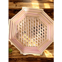 Panier en bambou tissé à la main de forme personnalisable - Écologique, biodégradable, artisanal, décoratif, pour le stockage des aliments, cadeau