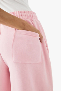 Pantalones acampanados de rizo francés de algodón 100% de gran tamaño hechos a medida para mujer, pantalones holgados rectos de pierna ancha de Color sólido para mujer - Product Image 6