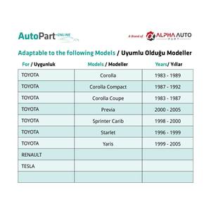 Clips de Parachoques para Toyota Corolla, Previa, Yaris, Sprinter, Carib, Renault, Tesla - 50 Piezas - Product Image 5