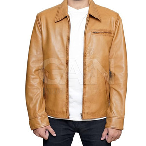 แจ็กเก็ตหนังสำหรับผู้ชายใส่สบาย, เสื้อแจ็คเก็ตหนังสำหรับฤดูหนาว - Product Image 1