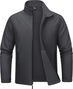 Men Outdoor Canvas Softshell <b>Jacket</b> Stand Collar Breathable Waterproof Windproof Sportswear <b>Hiking</b> Trekking Quilted <b>Jackets</b> - Product Image 1