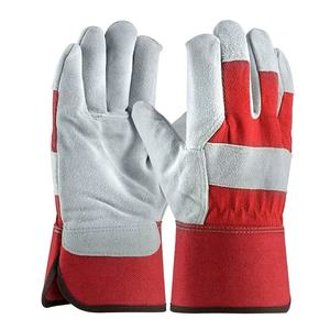 Guantes de Trabajo de Cuero Genuino de Cabra con Forro de Algodón de Seguridad, Protección para el Pulgar y la Palma, Color Azul, para Mecánicos - Product Image 6