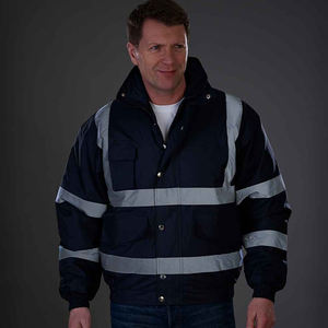 Chaqueta DE SEGURIDAD reflectante 2026 para guardia de seguridad, ropa de trabajo de invierno, chaqueta impermeable de secado rápido de poliéster Unisex de alta visibilidad - Product Image 5