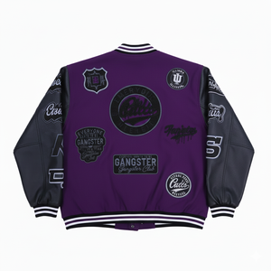 Chaqueta Bomber Varsity de Invierno con Logotipo Bordado Personalizado OEM, para Hombre y Mujer, con Mangas de Cuero en Varios Colores - Product Image 6