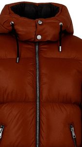 Veste d'hiver imperméable de style streetwear, 100% polyester/nylon, à capuche, avec logo sur le devant - Product Image 4