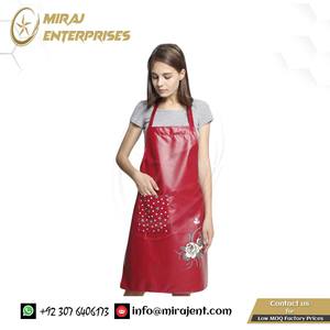 Customized PU Kitchen Oil and <b>Waterproof</b> <b>Aprons</b> for Women with Pockets for Cooking Washing - Product Image 2