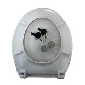 Couvre-siège de toilette universel en Duroplast avec charnières universelles, accessoire de salle de bain de qualité supérieure - Product Image 4