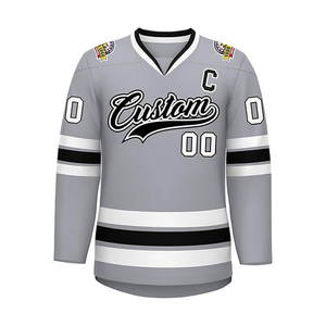 Conjunto de Jersey de Hockey Personalizado para Hombre, Tallas Grandes, con Nombre y Número Impresos y Cosidos, Servicio OEM, para Prácticas y Uso en Equipo, Ropa de Hockey sobre Hielo - Product Image 1