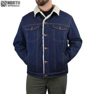 Veste en jean pour homme, personnalisée en usine, vente en gros, haute qualité, coupe-vent, respirante, séchage rapide, personnalisée, noire, devant, hiver - Product Image 2