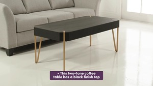 โต๊ะกาแฟไม้สีดำทันสมัยเป็นมิตรกับสิ่งแวดล้อม เฟอร์นิเจอร์ห้องนั่งเล่น มีจำหน่ายในราคาขายส่ง - Product Image 3